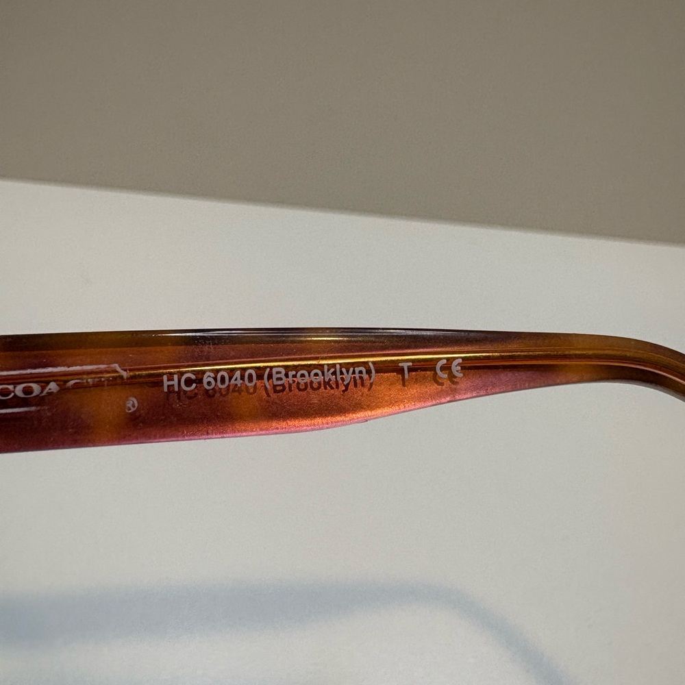 COACH EYEGLASSES HC6040 (Brooklyn) 5115 (Tortoise/Pink) 52•16•135 COACH GLASSES - Picture 12 of 15